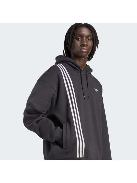 adidas adidas Bluza Front Stripes Czarny Loose Fit