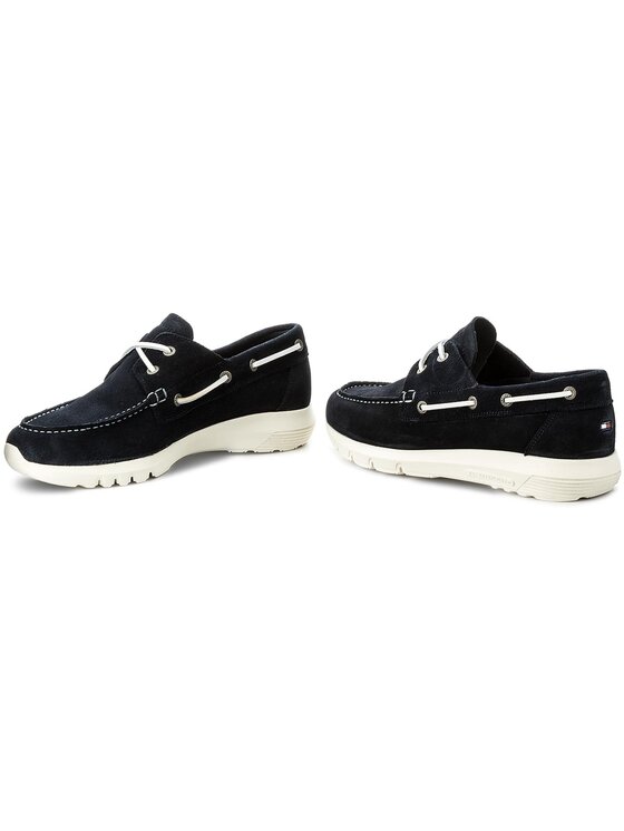 Tommy Hilfiger Tommy Hilfiger Mokasinai Lightweight Suede Boatshoe FM0FM01250 Tamsiai mėlyna