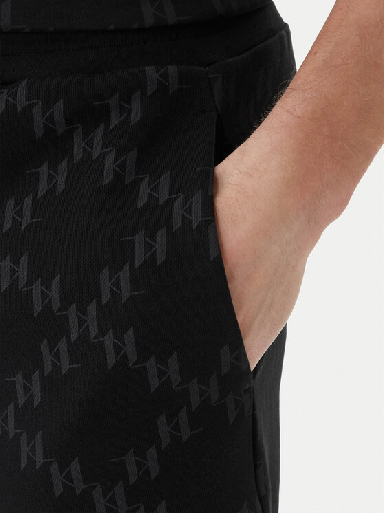 KARL LAGERFELD KARL LAGERFELD Sportovní kraťasy 705076 562952 Černá Regular Fit