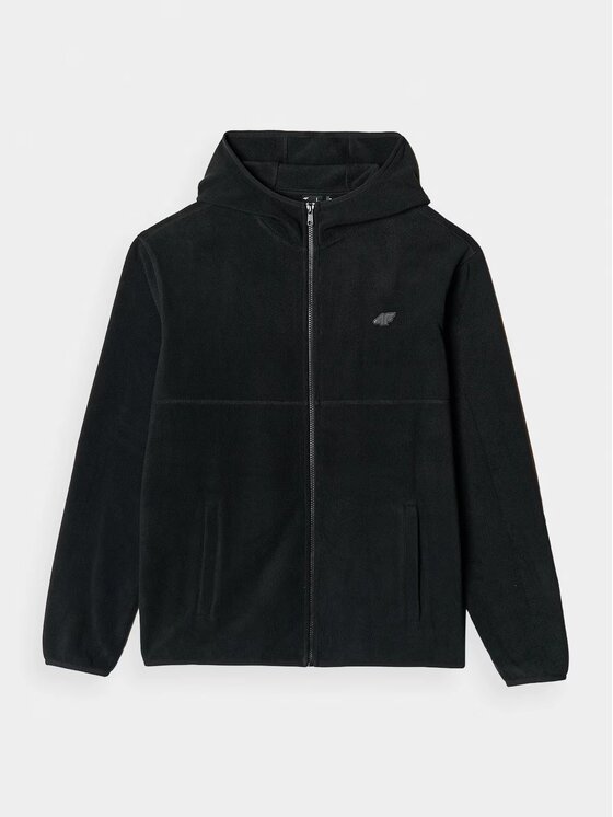 4F 4F Fleecová mikina 4FWMM00TFLEM317-20S Čierna Regular Fit