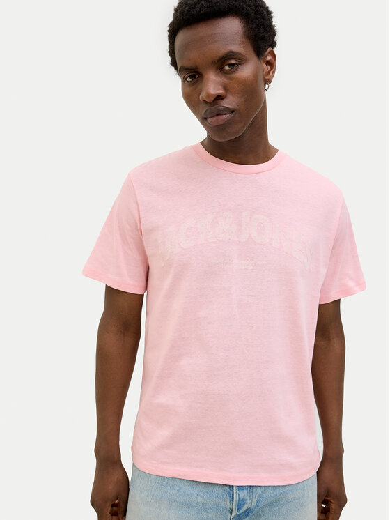 Jack&Jones Jack&Jones T-Shirt Almeria 12276962 Ροζ Regular Fit