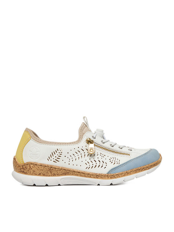 Rieker Pantofi N42K6-80 Alb