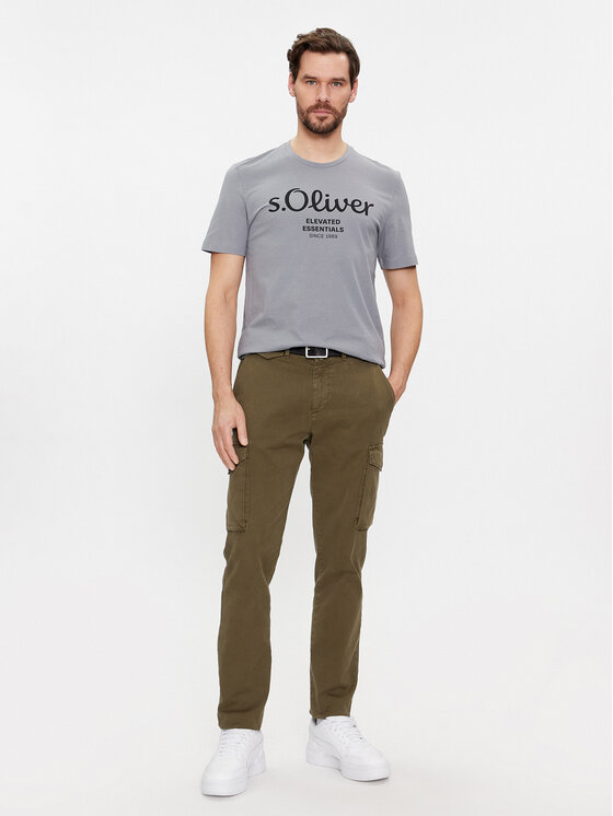 s.Oliver s.Oliver T-Shirt 2139909 Szary Regular Fit