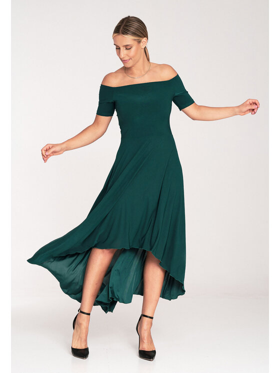 FIGL FIGL Sukienka wieczorowa M1032 Zielony Regular Fit