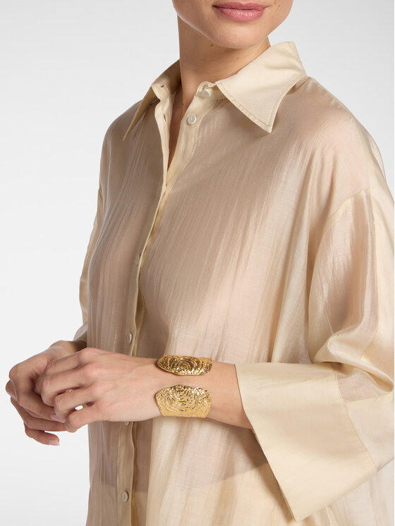 Elena Mirò Elena Mirò Koszula 5019Z000024N002 Kremowy Boxy Fit