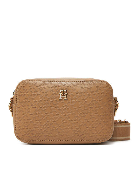 Tommy Hilfiger Tommy Hilfiger Torebka Th Distinct Camera Bag Mono AW0AW17221 Brązowy