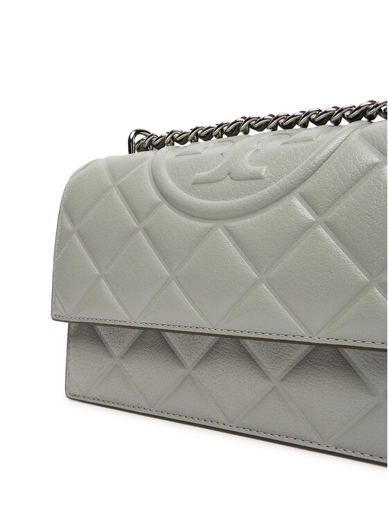 Tory Burch Tory Burch Дамска чанта Fleming Small Convertible Shoulder Bag 164800 Сив