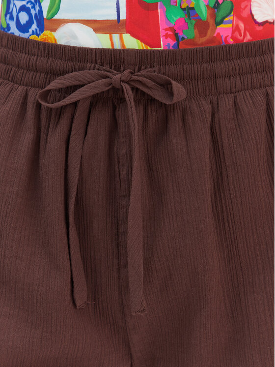 Seafolly Seafolly Medžiaginiai šortai Crinkle 55429-SH Ruda Regular Fit