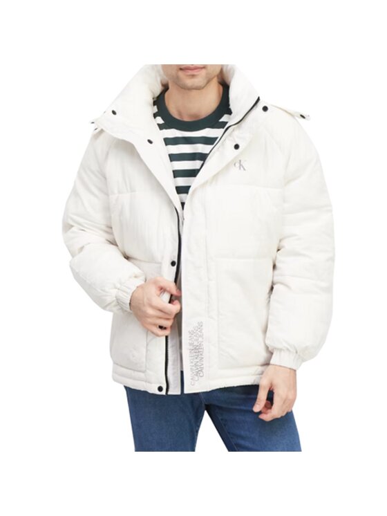 Calvin Klein Jeans Calvin Klein Jeans Vatovaná bunda KURTKA MĘSKA PUCHOWA Bílá Regular Fit