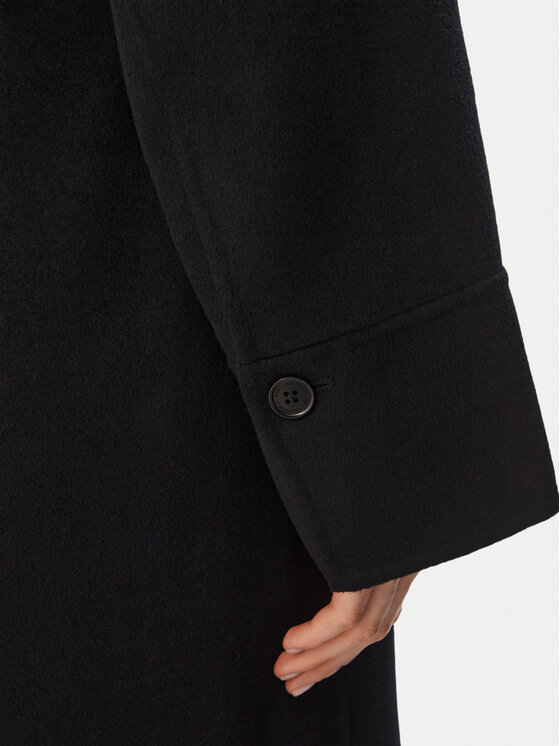 KARL LAGERFELD KARL LAGERFELD Płaszcz wełniany B4W15013 Czarny Regular Fit