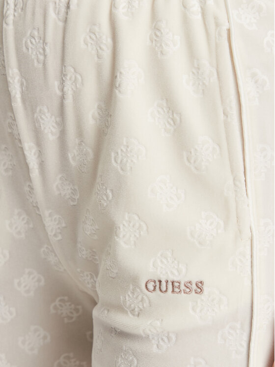 Guess Guess Παντελόνι υφασμάτινο Krissy V4BB05 KCHS2 Λευκό Relaxed Fit