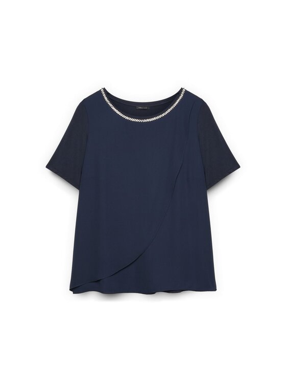 Fiorella Rubino Fiorella Rubino T-shirt G07SL009060N034 Blu Boxy Fit