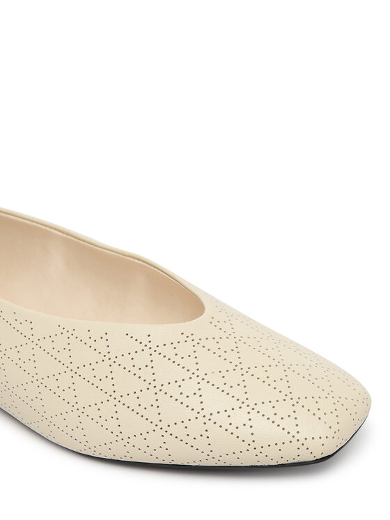 Calvin Klein Calvin Klein Μπαλαρίνες Square Ballerina Aop Lth HW0HW02936 Μπεζ