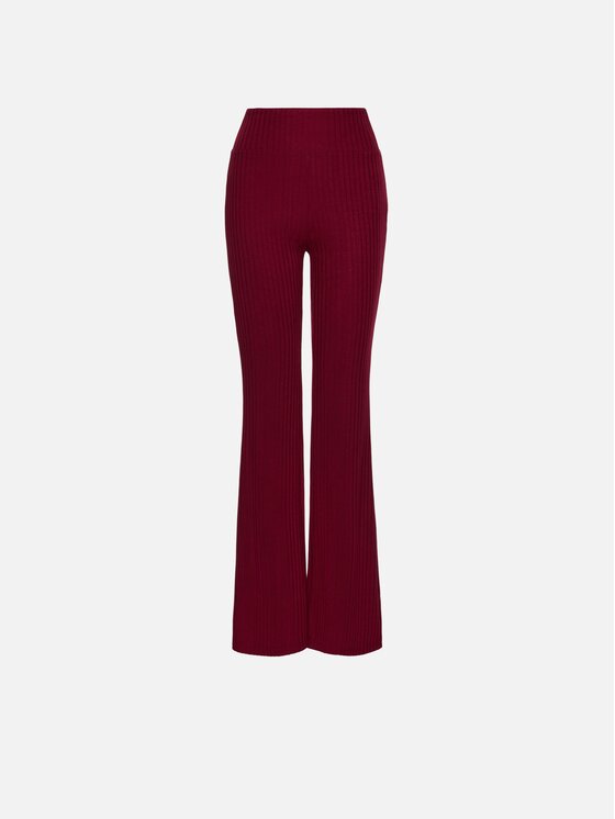 La Mania La Mania Legginsy BONNE Bordowy Basic Fit