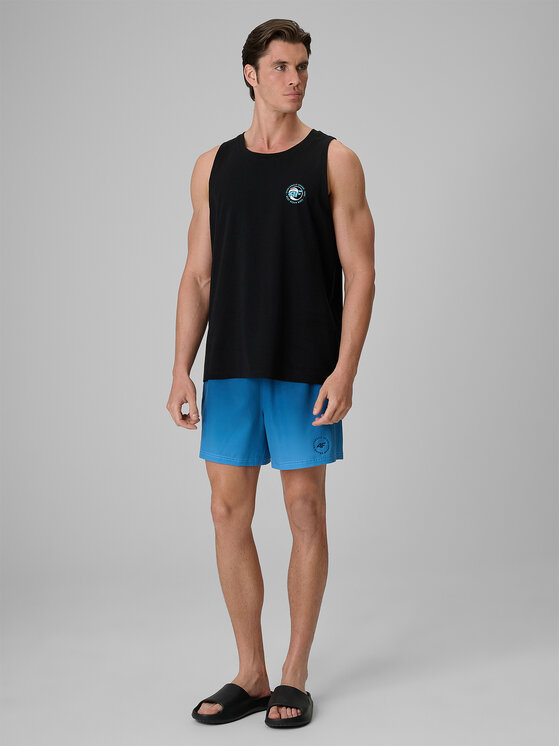 4F 4F Tank top SUMMER CODE Czarny Regular Fit