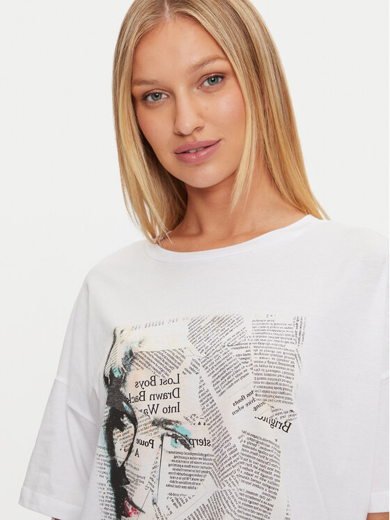 Noisy May Noisy May T-Shirt 27032615 Biały Regular Fit