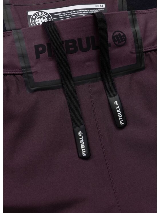 PITBULL PITBULL Szorty sportowe LOGO PALMS Brązowy Regular Fit
