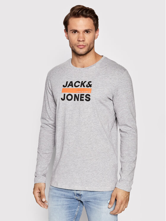 Jack&Jones Longsleeve Dan 12213768 Szary Relaxed Fit Modivo.pl