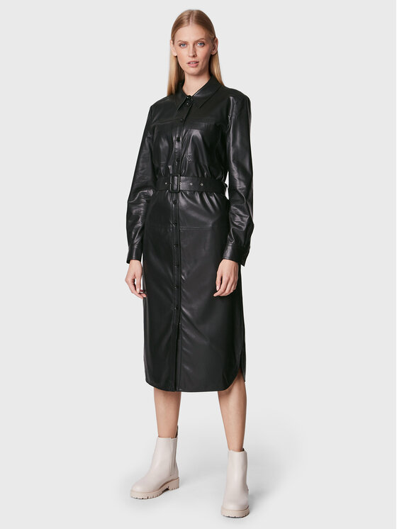 Marc Aurel Rochie din imitație de piele 6836 2000 93017 Negru Regular Fit 2000 imagine noua