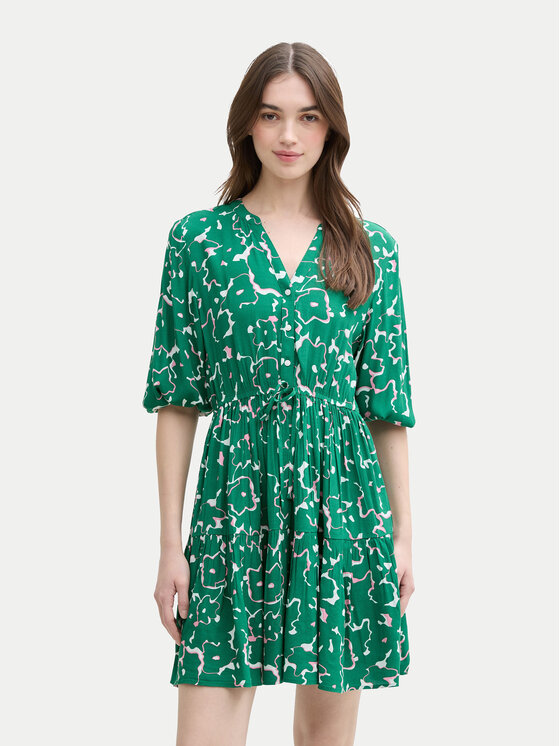 Tom Tailor Denim Tom Tailor Denim Rochie de zi 1045462 Verde Regular Fit
