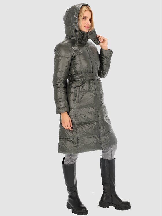 Perso Perso Kurtka damska BLH220019FX Khaki Regular Fit