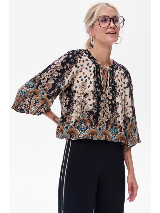 blue shadow blue shadow Bluzka Simona Kolorowy Regular Fit