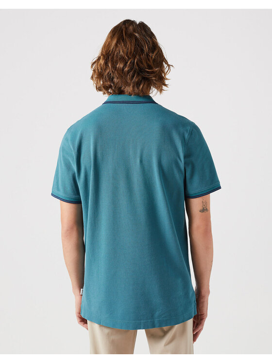 Wrangler Wrangler T-Shirt POLO SHIRT Niebieski Regular Fit