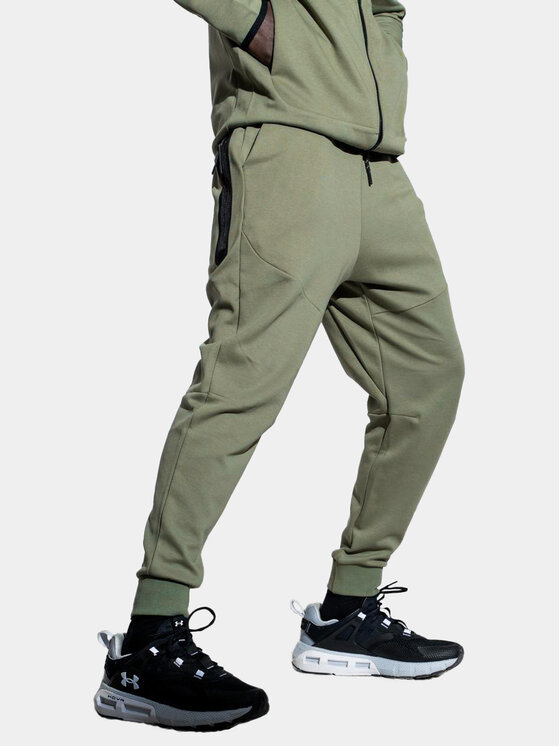 Spodnie dresowe, rozmiar XL, Khaki, Sportowe Spodnie Dresowe Męskie Jasne Zielone Point X Tech X XL