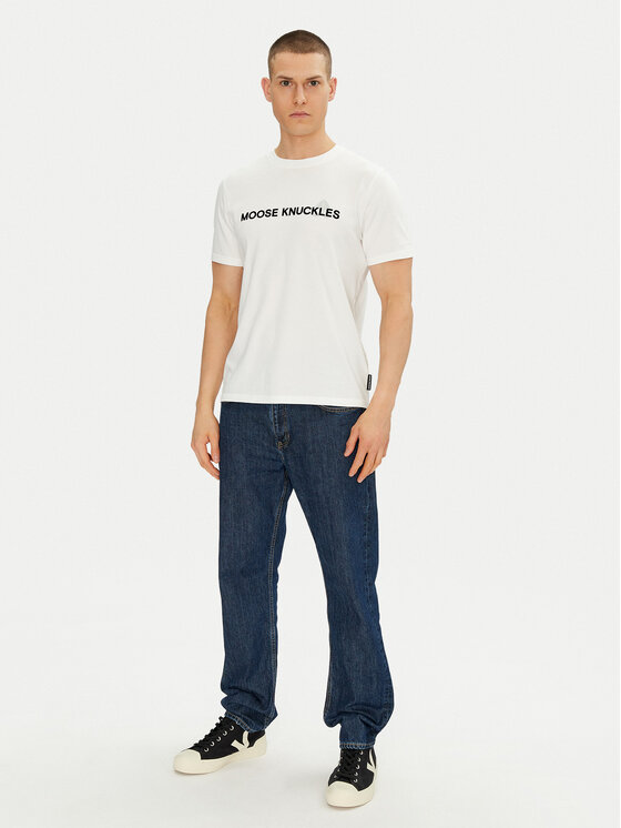 Moose Knuckles Moose Knuckles Tričko Conway M15MT760 Écru Regular Fit