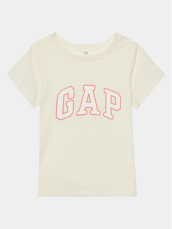 Gap Gap T-krekls 459909-00 Écru Regular Fit