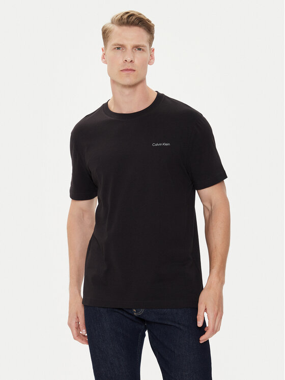 Calvin Klein Tricou Enlarged Back Logo K10K113106 Negru Regular Fit