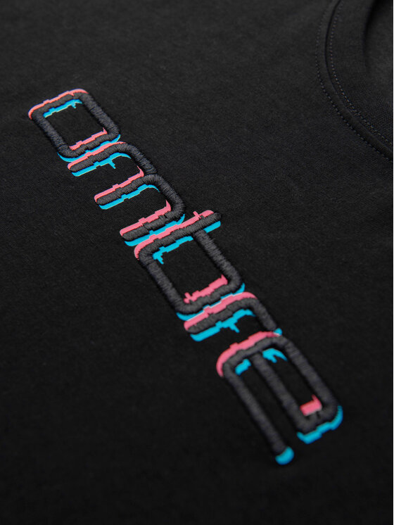 Ombre Ombre T-Shirt OM-TSPT-0300 Czarny Regular Fit