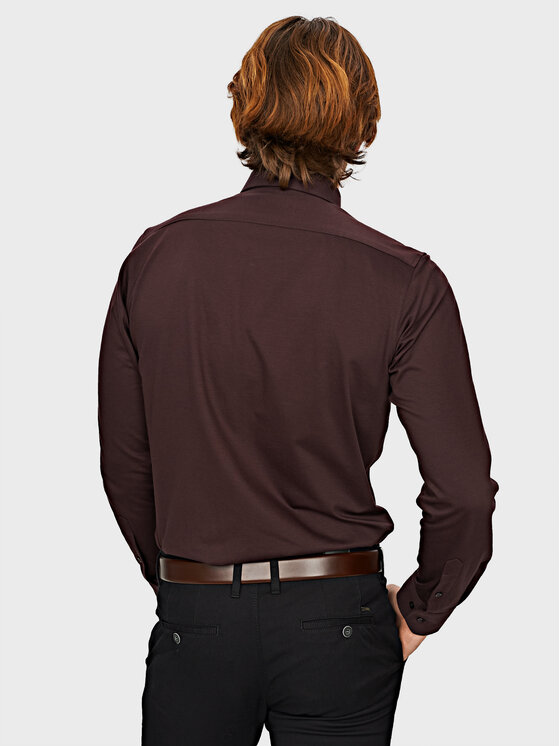 Evenemen Evenemen Koszula Stickat Brązowy Slim Fit