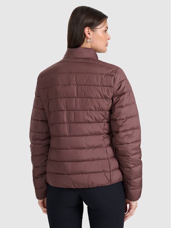 4F 4F Kurtka puchowa MIDSHOP TEXTILE Brązowy ciemny Slim Fit