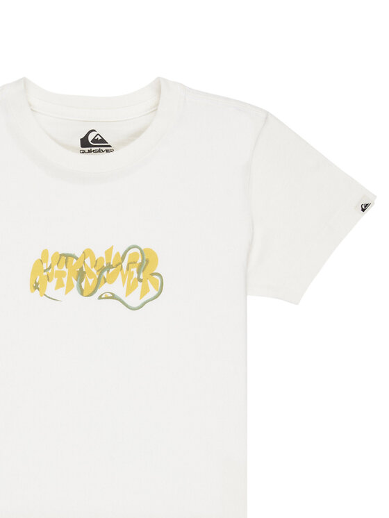 Quiksilver Quiksilver Póló Ev Bloomsday EQKZT03570 Fehér Regular Fit