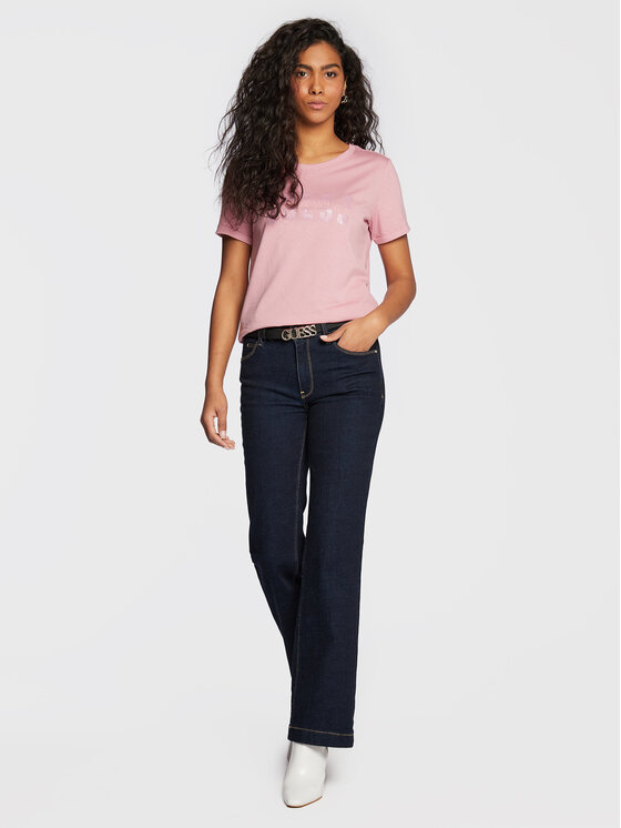 T-shirt W3RI16 K46D1 Rosa Regular Fit