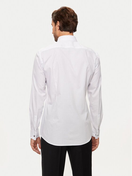 BOSS Boss Marškiniai H-Hank 50519935 Balta Slim Fit