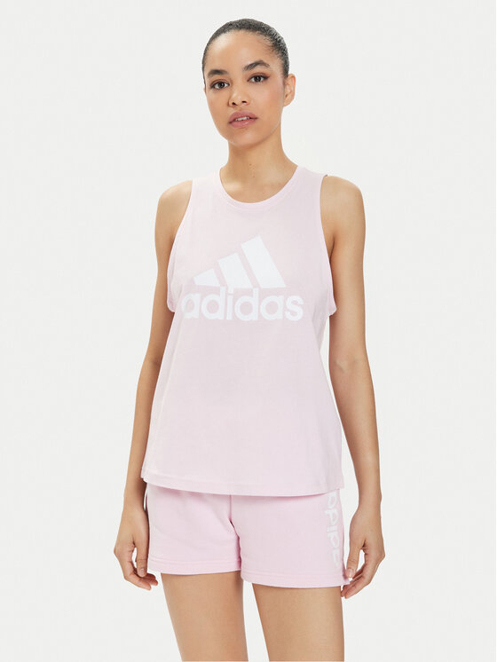 Adidas Top Essentials Big Logo H10205 Roza Regular Fit