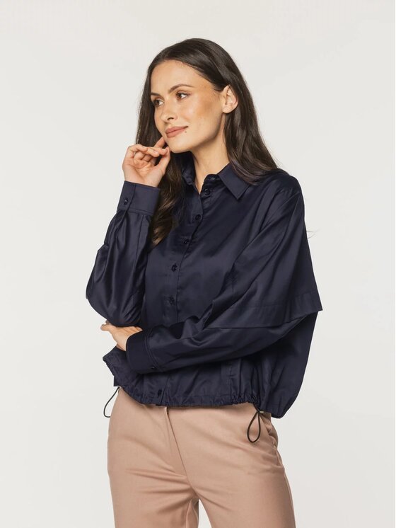 Willsoor Willsoor Koszula 61518 Granatowy Original Fit