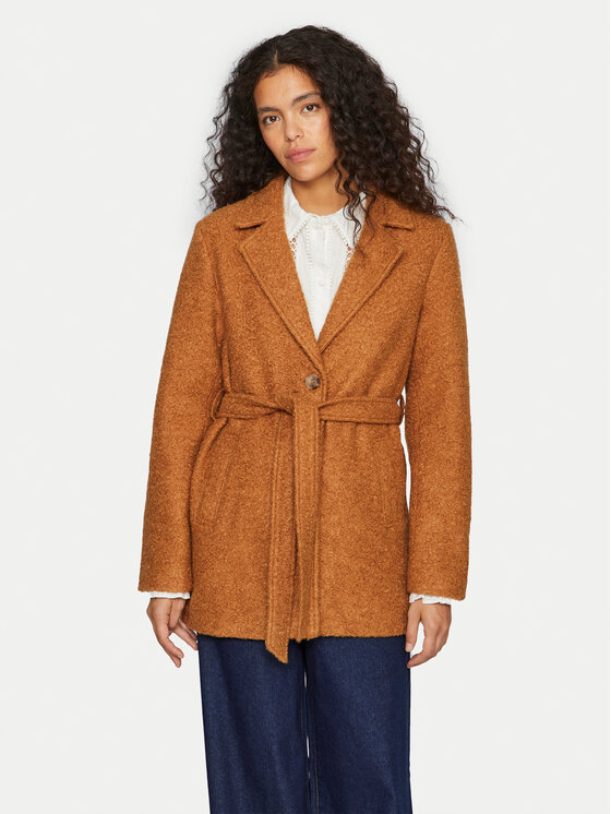 Vila Vila Cappotto di transizione Tjekki 14094308 Marrone Regular Fit