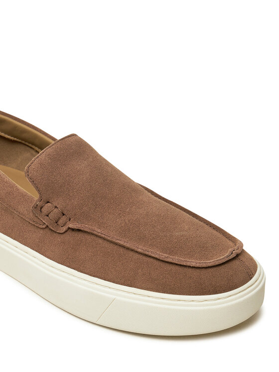 Calvin Klein Calvin Klein Nizki čevlji Moccasin Suede HM0HM01794 Rjava