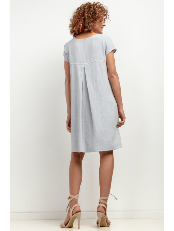Tessita Tessita Sukienka letnia SUKIENKA_T403_2_M Szary Regular Fit