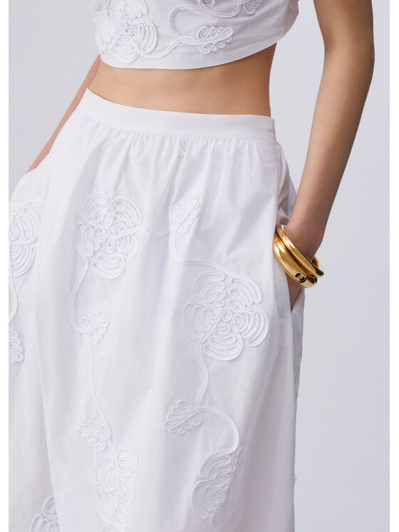 Liu Jo Liu Jo Spódnica midi CA6178T039A11111 Biały Regular Fit