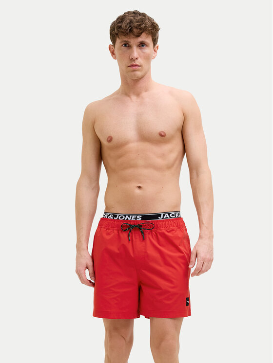 Jack&Jones Jack&Jones Szorty kąpielowe Maui 12272949 Czerwony Regular Fit