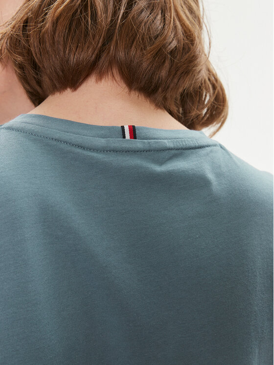 Tommy Hilfiger Tommy Hilfiger T-Shirt Signature WW0WW41674 Niebieski Regular Fit