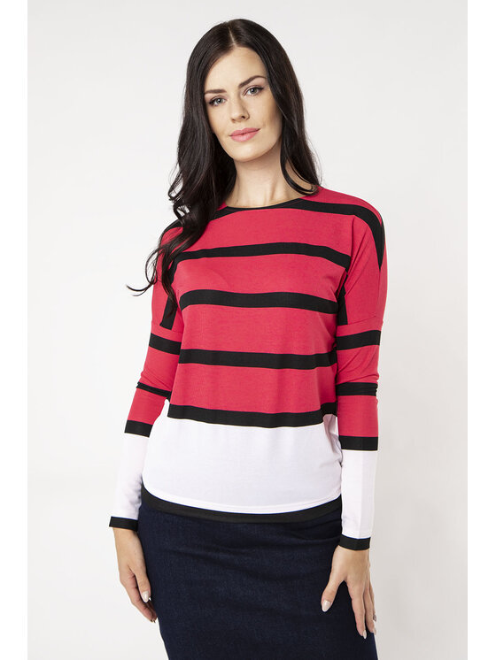 QUIOSQUE QUIOSQUE Bluzka POSY BLOUSE Czerwony Regular Fit