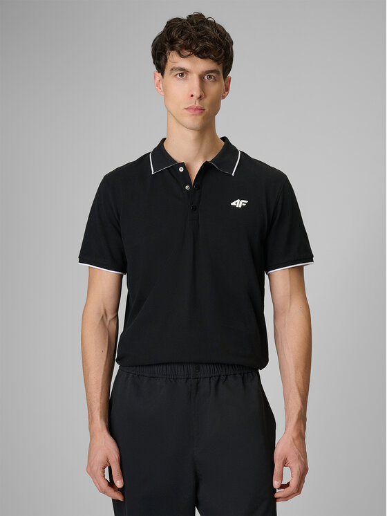 4F 4F Polo COMMERCIAL 12 Czarny Regular Fit