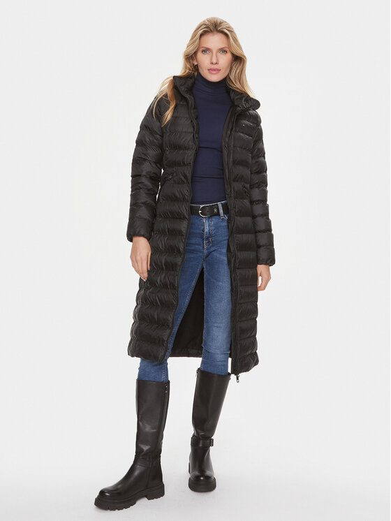 Tommy Hilfiger Tommy Hilfiger Зимно яке Global Stripe WW0WW39863 Черен Regular Fit