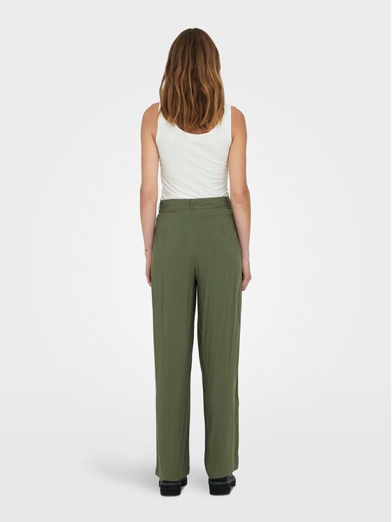 ONLY ONLY Spodnie materiałowe Nova 15306567 Zielony Regular Fit