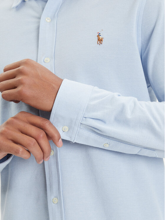 Polo Ralph Lauren Polo Ralph Lauren Marškiniai 710932545013 Žydra Slim Fit